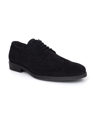 Derby suède bleu SERNOL-NAVY