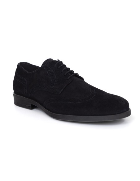 Derby suède bleu SERNOL-NAVY