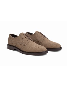 Derby de peau beige SERNOL-TAUPE 2