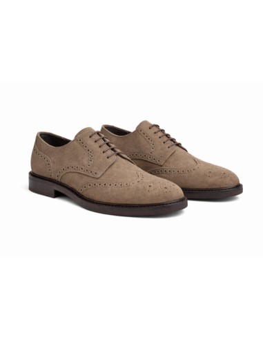 Derby de peau beige SERNOL-TAUPE