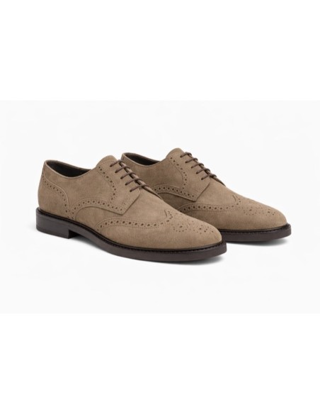 Beige leather derby