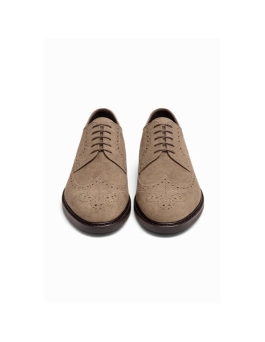 Beige leather derby