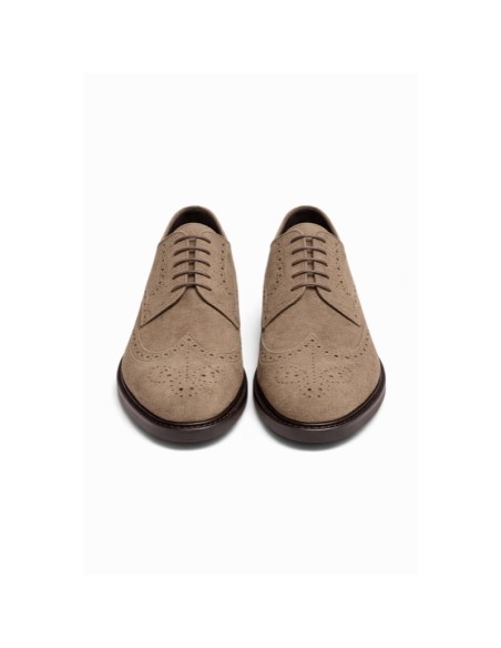 Derby de peau beige SERNOL-TAUPE