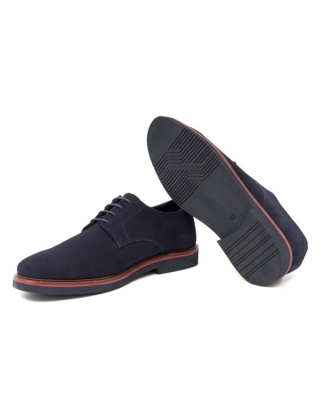 Derby suède bleu SERRATI-NAVY
