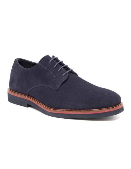 Blue suede derby