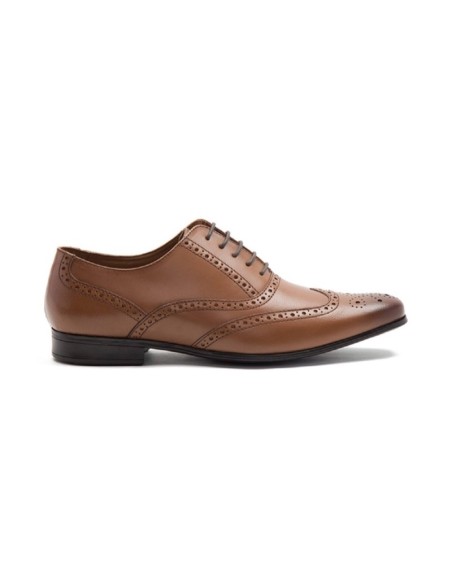 Oxford de peau marron TOFMAN-TABACO
