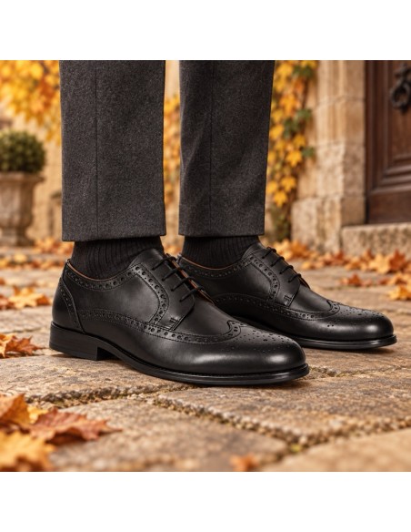 Derby de peau le noir VOPAN-NEGRO