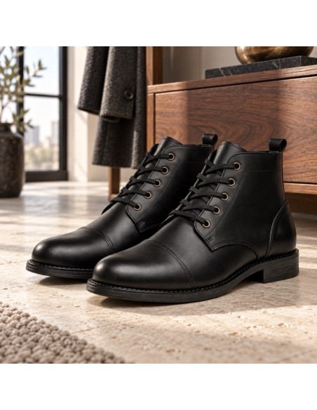 Black leather boot