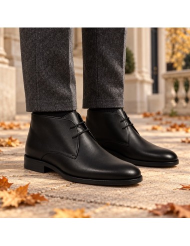 Black leather boot