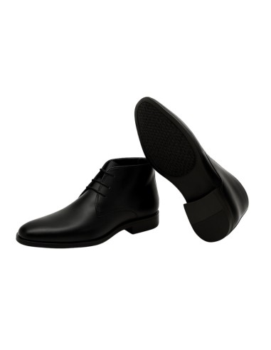 Black leather boot