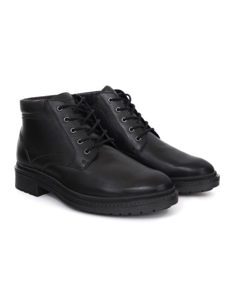 Black leather boot
