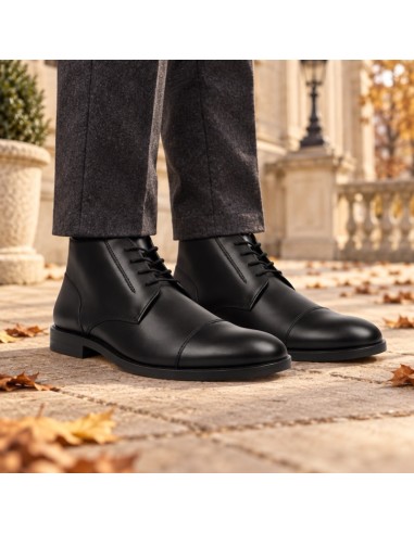 Black leather boot