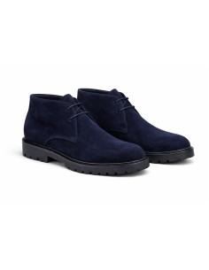 Bottine suède bleu SAROTI-MARINO 2