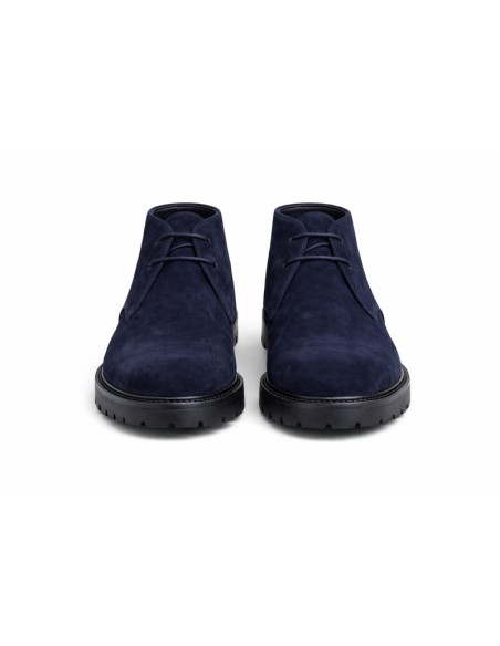 Blue suede boot