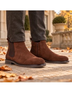 Bottine suède gris SARVIN-TAUPE