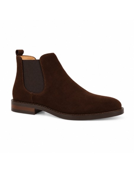 Brown suede chelsea boots