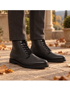 Bottine de peau le noir ULMIRA-NEGRO
