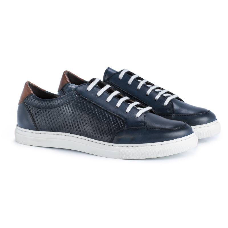 baskets en cuir bleu BETROR-MARINO