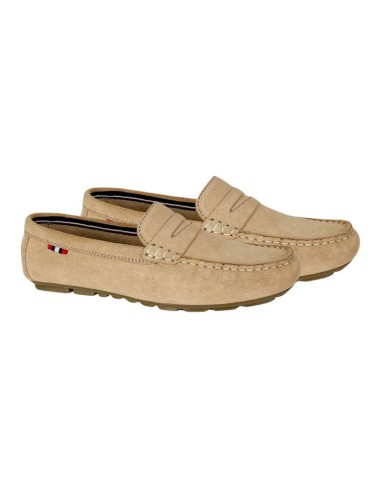 Mocasines de mujer de ante con antifaz color beige W-SELYMEN-BEIGE