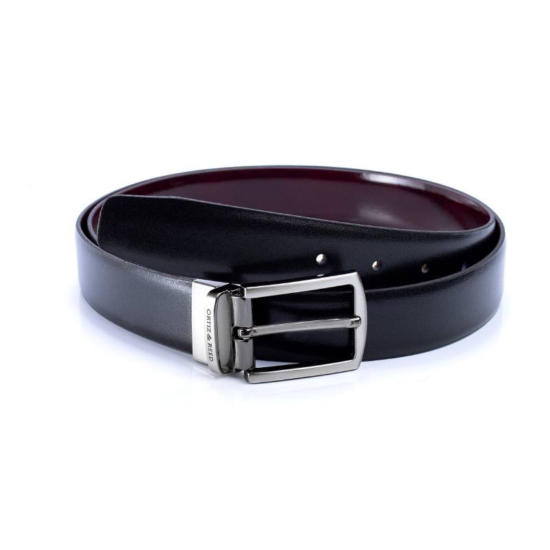 Ceinture cuir réversible noir B-FLOREV-BURDEOS-NEGRO