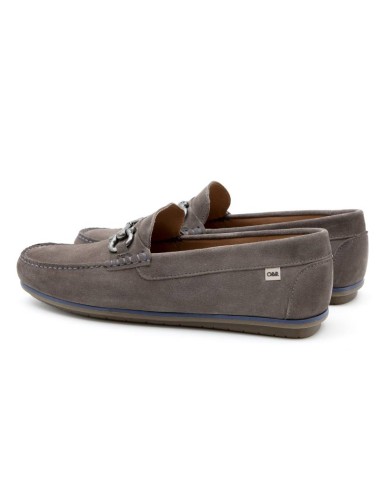 Mocassin suède gris AFEBI-GRIS