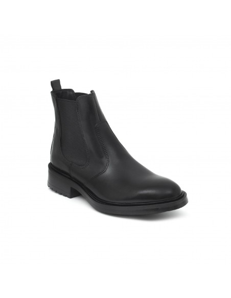 black leather women s ankle boots W NOWSEE NEGRO