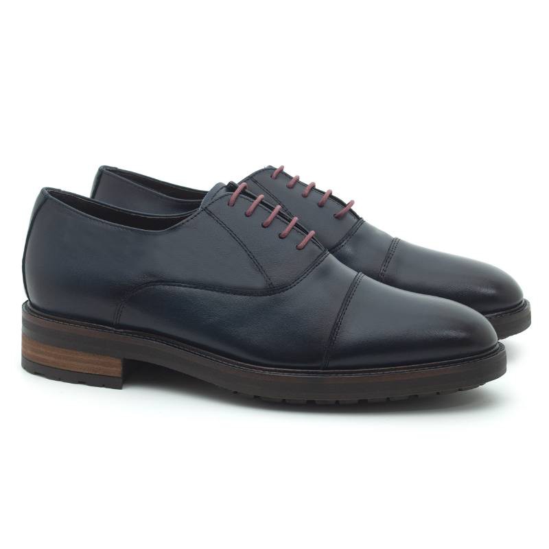 blue leather oxford shoes BILLY-AZUL