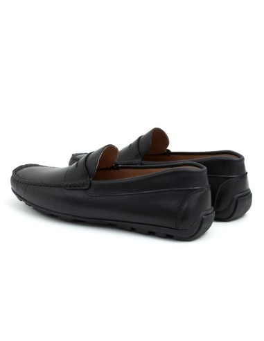 Mocassin de peau le noir BHOME-BLACK