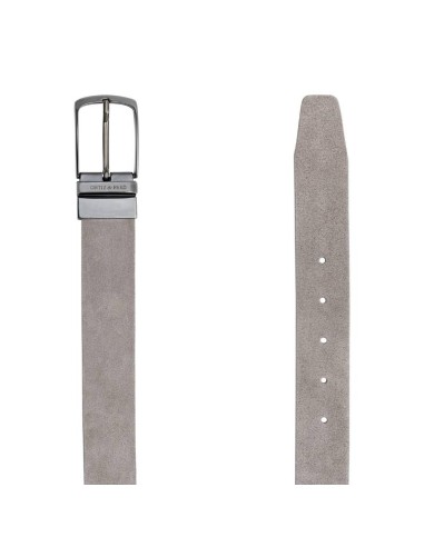 Grey suede belt