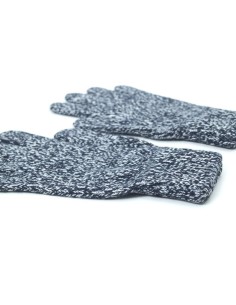 Guantes tejida suaves al tacto color gris 2