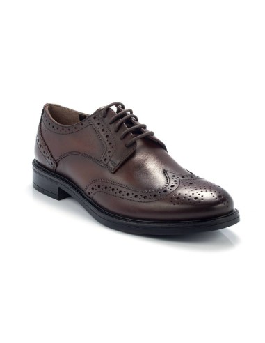 Derby en cuir marron BOXAMAGE-BROWN