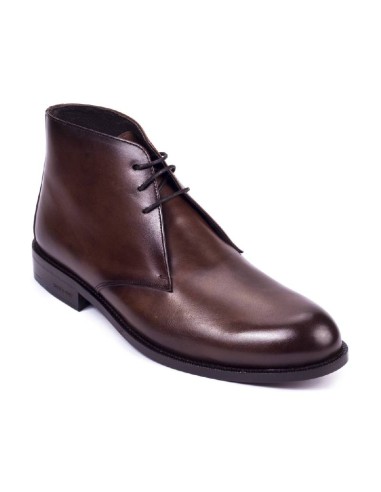 brown leather boots BOXTER-MARRON