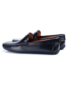 Black leather moccasin 2