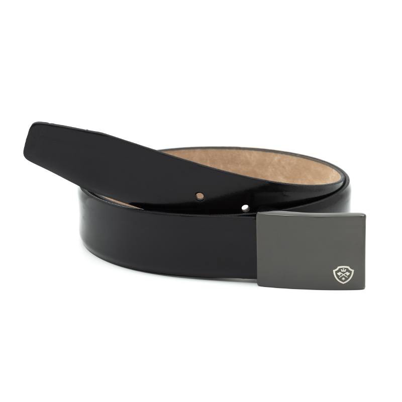 black leather belt B-POCRAMEN-NEGRO