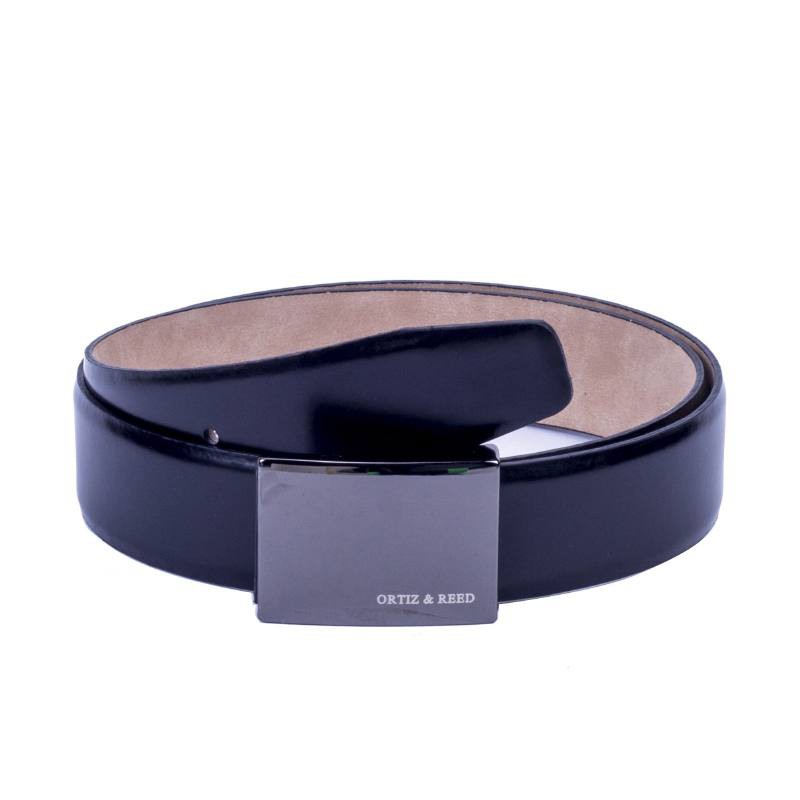 black leather belt B-POCRAN-NEGRO