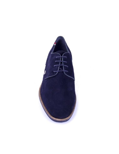 Blue suede derby