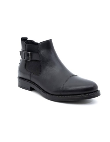 black leather chelsea boots BREBUCK-NEGRO