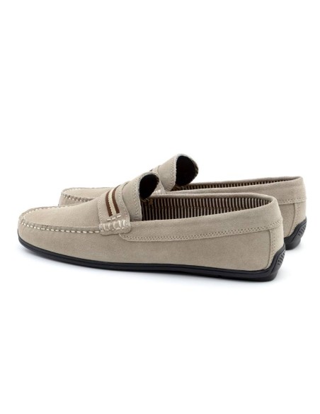 Beige suede moccasin