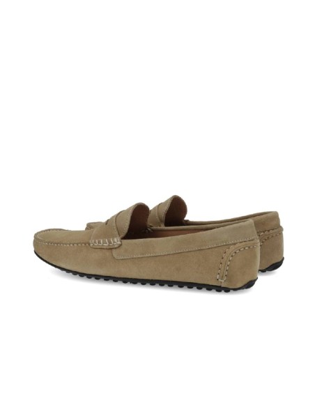 Mocasín de ante con antifaz color gris