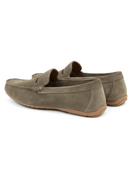 Beige suede moccasin