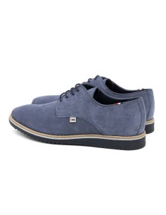 Derby casual de ante liso color azul 2