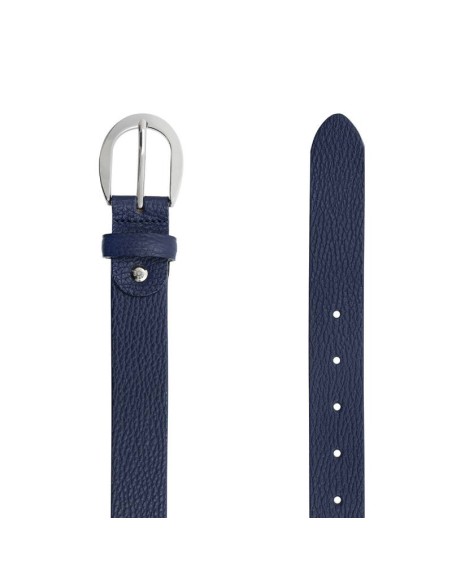 Blue leather women's belt