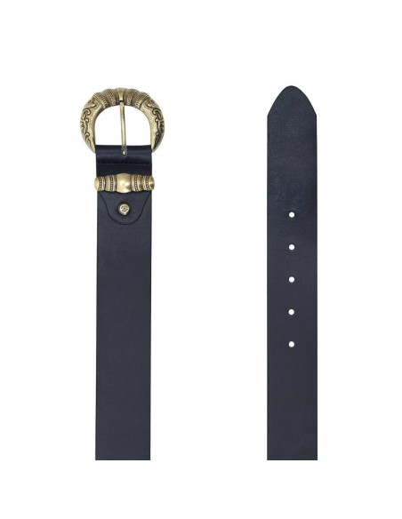ceinture femme de peau bleu WB-SHELL-MARINO