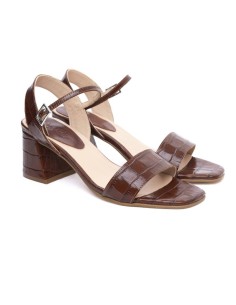 Zapato de Vestir de piel con piel de coco color cuero 2