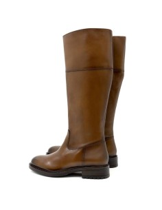 Light Brown leather Women's high boots 2
