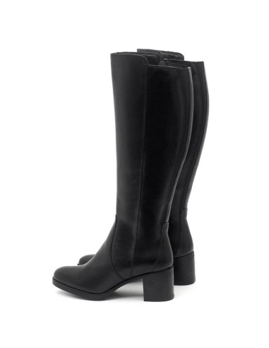 Black leather Women's high boots