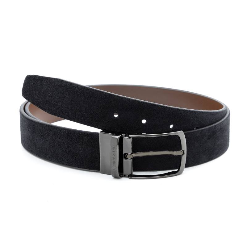 black suede belt B-SELLIVER-NEGRO