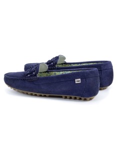femmes mocassins suède bleu W-SUNSHINE-NAVY 2