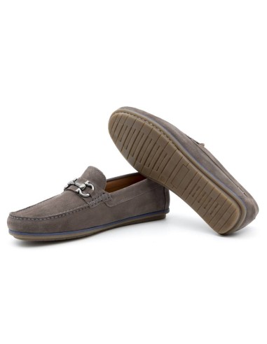 Mocassin suède gris AFEBI-GRIS