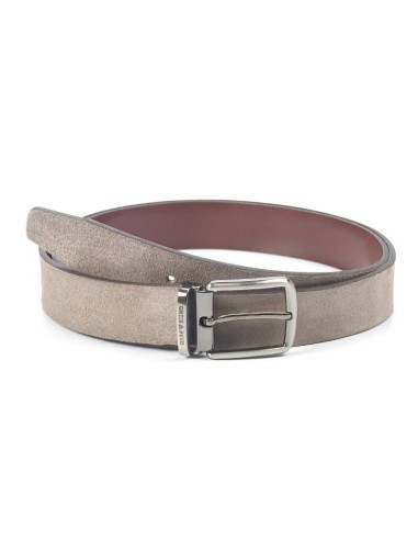 grey suede belt B-STRUFFEL-NIQUEL